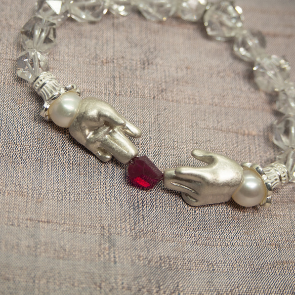人形たちの花園ブレスレット　ルビー　silver925 3枚目の画像