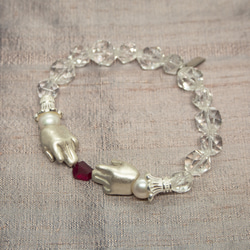 人形たちの花園ブレスレット　ルビー　silver925 4枚目の画像