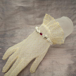 人形たちの花園ブレスレット　ルビー　silver925 5枚目の画像