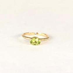 PERIDOT  ovalring  No.2  〜size free〜 3枚目の画像