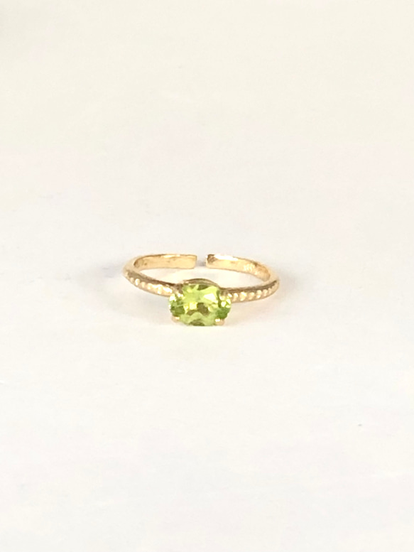 PERIDOT  ovalring  No.2  〜size free〜 3枚目の画像