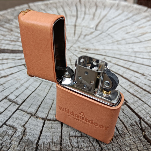 ZIPPO 200用 本革カバー ヌメ革 12枚目の画像