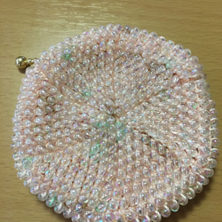 ビーズ がま口 小物入れ 小銭入れ ピルケース 黒 黄色 白 チャーム