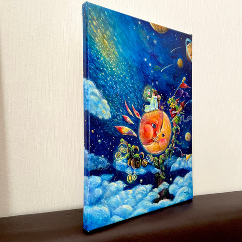 夜空　アクリル画　原画 夜空アクリル画原画