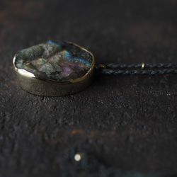 labradorite brass necklace (higasa) 10枚目の画像