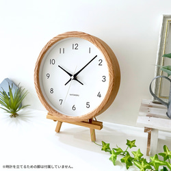 KATOMOKU muku clock 19 オーク km-130OARC 電波時計 連続秒針 掛け時計 12枚目の画像