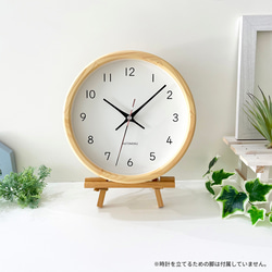 KATOMOKU muku clock 19 ヒノキ km-130HIRC 電波時計 連続秒針 小さい掛け時計 11枚目の画像