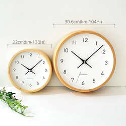 KATOMOKU muku clock 19 ヒノキ km-130HIRC 電波時計 連続秒針 小さい掛け時計 14枚目の画像