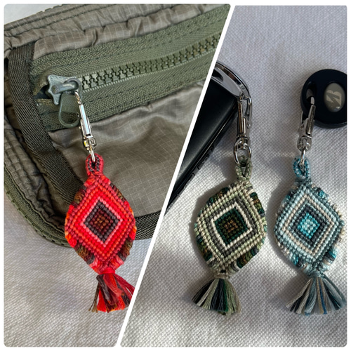 ミサンガ キーホルダー バッグチャーム ストラップ／ネイティブ