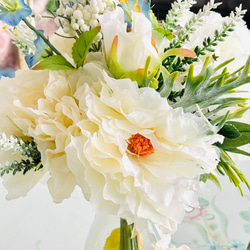 no69,6本組淡いピンクのシンビジウム,蘭の花, アーティ