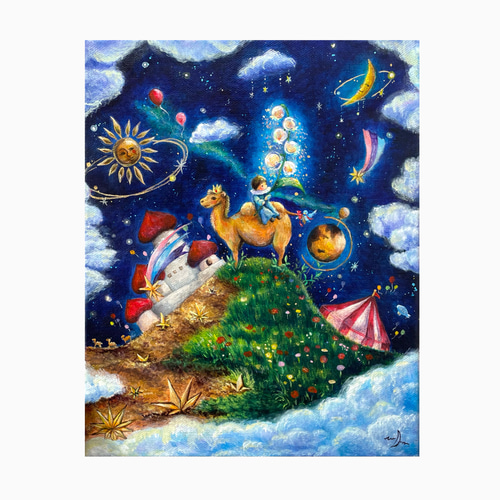 アクリル原画】キラキラ夜空 13×18cm - mf-artworks - BOOTH