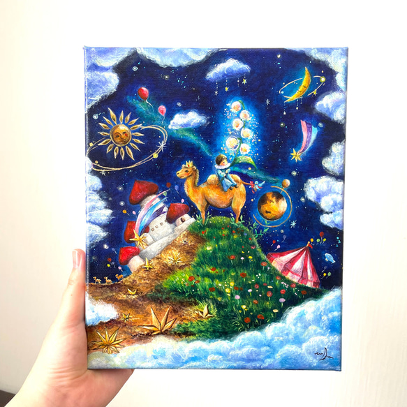 アクリル画《原画》✴︎ 星降る夜空 II ✴︎ - Loncheka