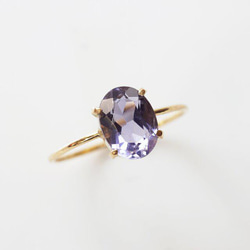 K18 Ring with Iolite 第1張的照片