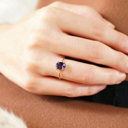 K18 Ring with Iolite 第3張的照片