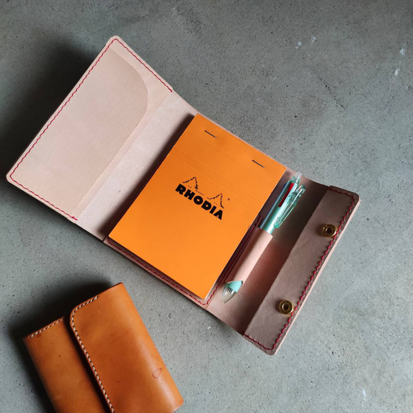 ブロックメモ帳の代名詞 ロディアのメモパッド専用本革ヌメ革ホルダー