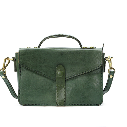 Mulberry グリーンレザー ショルダーバッグサッチェル