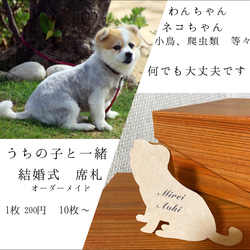 オーダーメイド】 うちの子と一緒に結婚式 ウェディング席札