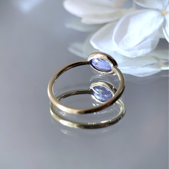 【受注制作】タンザナイト　リング　（真鍮・silver） 4枚目の画像