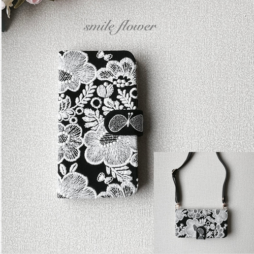 受注製作】ミナペルホネン smile flower ショルダーストラップ