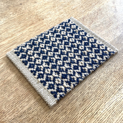 手織り ウール ポットマット 1枚目の画像