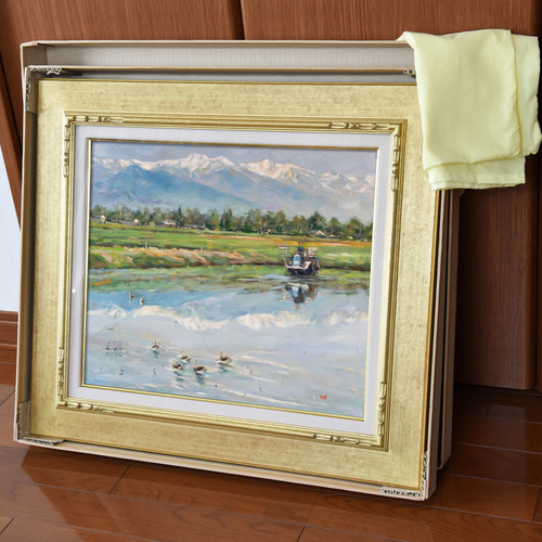 原画] F10号 油絵 額付き 絵画 原画] F10号 油絵 額付き 絵画