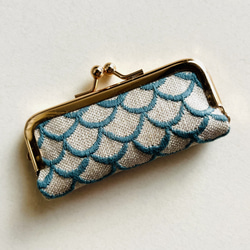 SALE♡ミナペルホネン がま口印鑑ケース タンバリン スカイフル はんこ