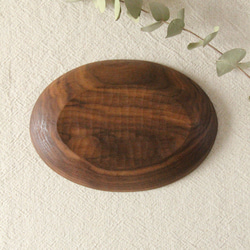 木のオーバル皿（ウォールナット）#ODG-BW-01 3枚目の画像