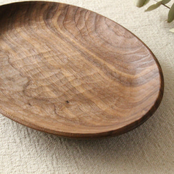 木のオーバル皿（ウォールナット）#ODG-BW-02 6枚目の画像