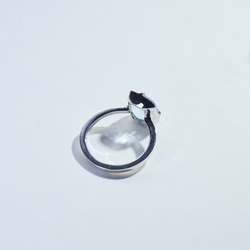 ３月誕生石、大粒アクアマリンのシルバーリング【Creema限定】(Silver950/指輪)ラッピング無料 10枚目の画像
