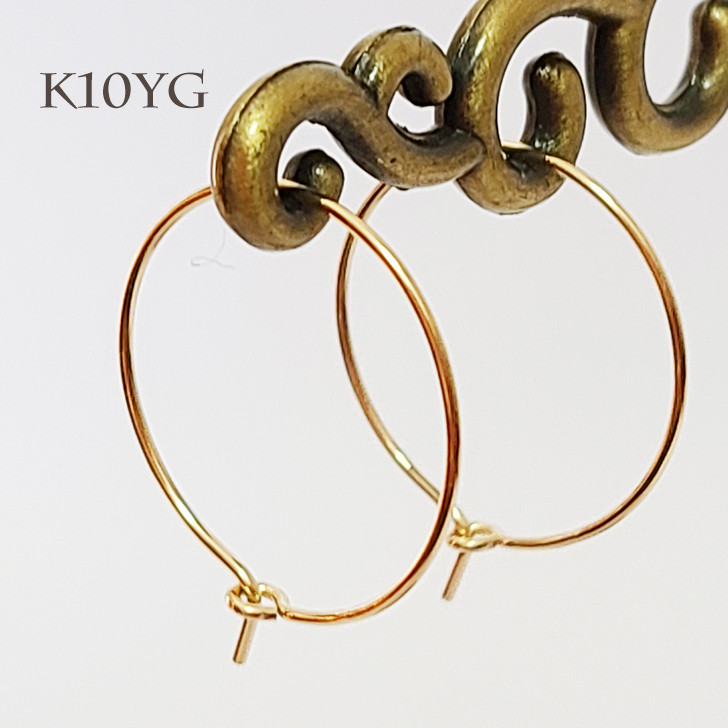 K10YG フープピアス 20mm