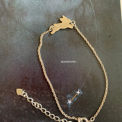 レトロなうさぎのブレスレット　シルバー製 5枚目の画像