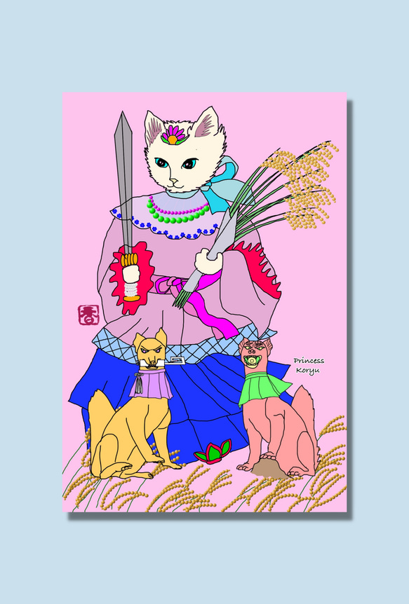 縁起物⭐️猫の神様カード（文字無し） 5枚目の画像