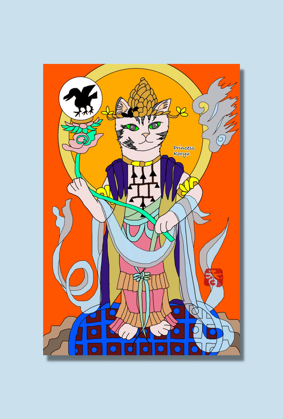 縁起物⭐️猫の神様カード（文字無し） 8枚目の画像