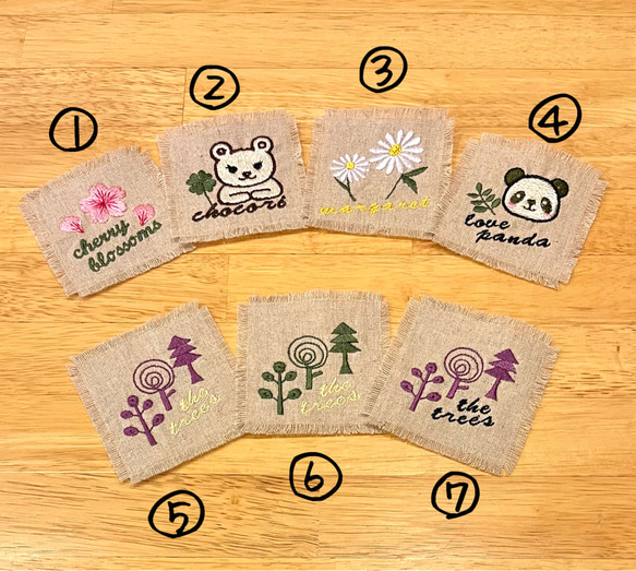 刺繍フリンジタグ　7㎝　商用利用可 3枚目の画像