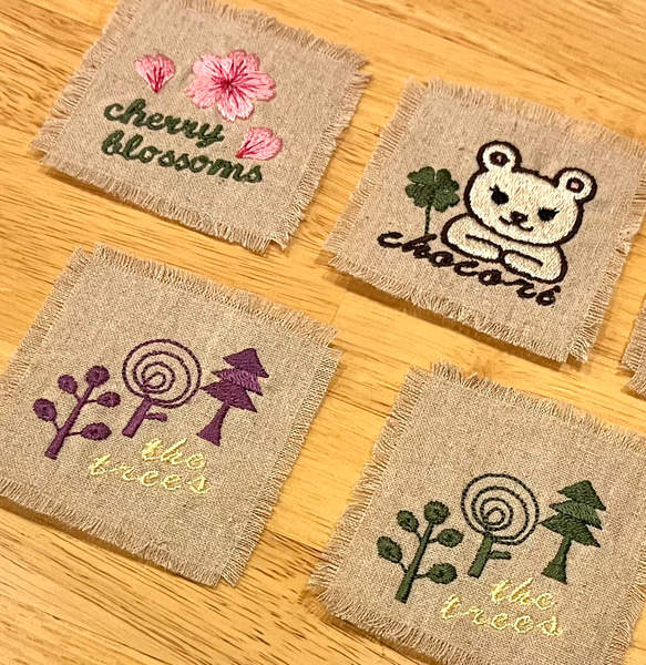 刺繍フリンジタグ　7㎝　商用利用可 2枚目の画像