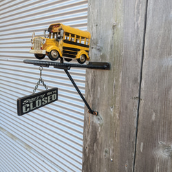 アメリカン スクールバス オープン&クローズ サインボード 壁掛け看板  #店舗什器  #ヴィンテージカー キッズルー厶 9枚目の画像