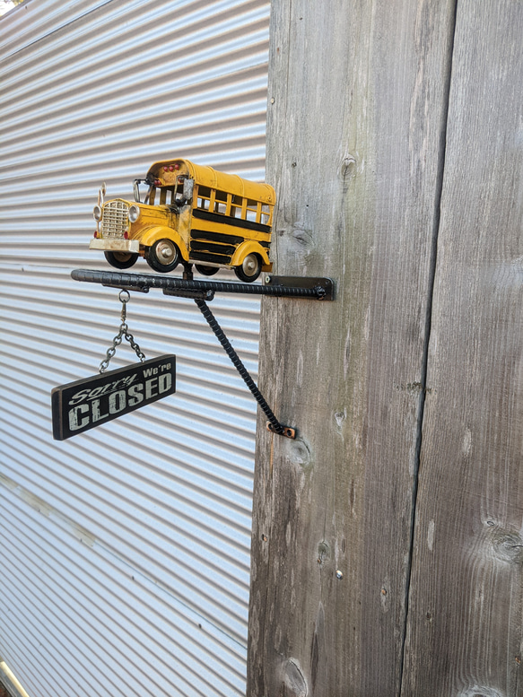 アメリカン スクールバス オープン&クローズ サインボード 壁掛け看板  #店舗什器  #ヴィンテージカー キッズルー厶 9枚目の画像