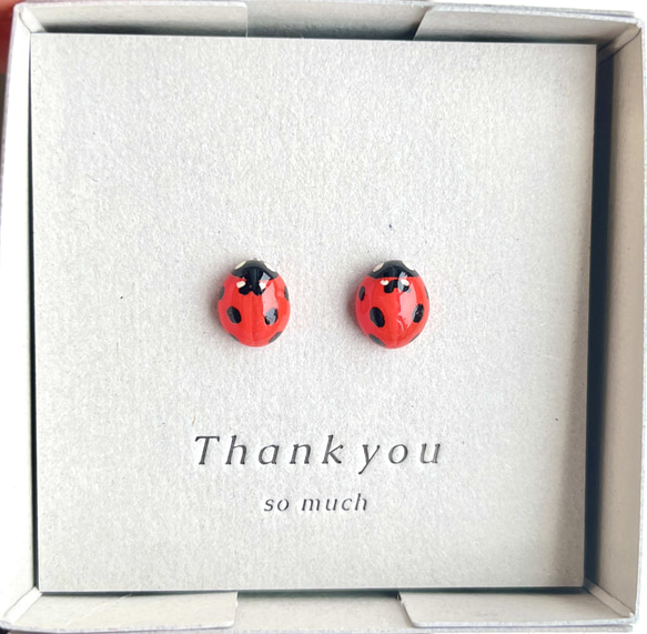 ナナホシテントウ てんとう虫 ピアス イヤリング その他