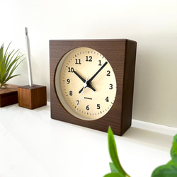 KATOMOKU Dual use clock 6 ブラウン km-131BRRC 電波時計 置き時計 掛け時計 2枚目の画像
