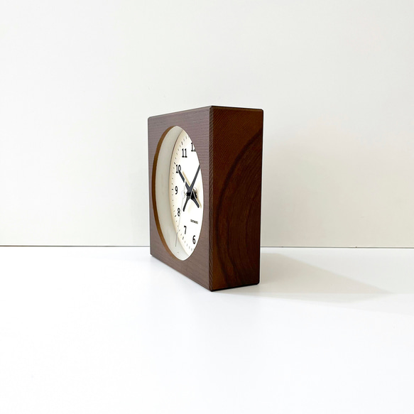 KATOMOKU Dual use clock 6 ブラウン km-131BRRC 電波時計 置き時計 掛け時計 4枚目の画像
