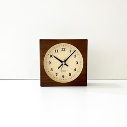 KATOMOKU Dual use clock 6 ブラウン km-131BRRC 電波時計 置き時計 掛け時計 3枚目の画像