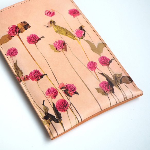 artistic leather slim smartphone pochette(*36花紋)smartphone shoul 第8張的照片