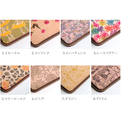 artistic leather slim smartphone pochette(*36花紋)smartphone shoul 第13張的照片