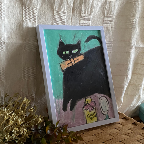 たかち様専用 サンセットフラダンスショーの猫ちゃん 絵画原画