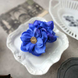 花びらのポニーフック ■ ライラックのふんわりシルエット ■ ブルーパープル 2枚目の画像