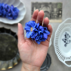 花びらのポニーフック ■ ライラックのふんわりシルエット ■ ブルーパープル 5枚目の画像