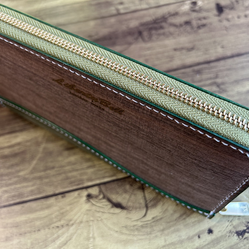 リアルウッド天然木】ラウンドファスナーロングウォレット【栃木レザー】