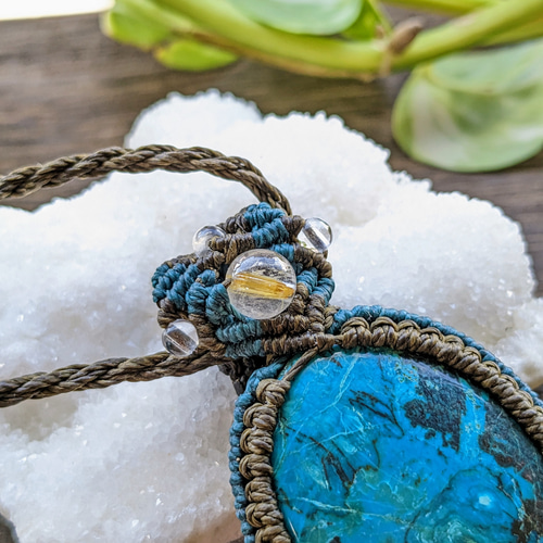 ☆クリソコラ☆マクラメ編みネックレス・マクラメネックレス