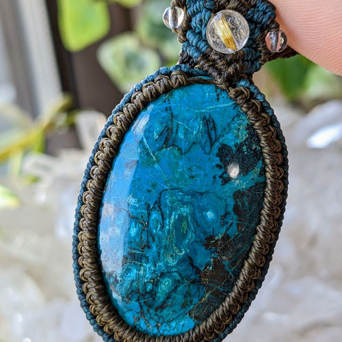 ☆クリソコラ☆マクラメ編みネックレス・マクラメネックレス