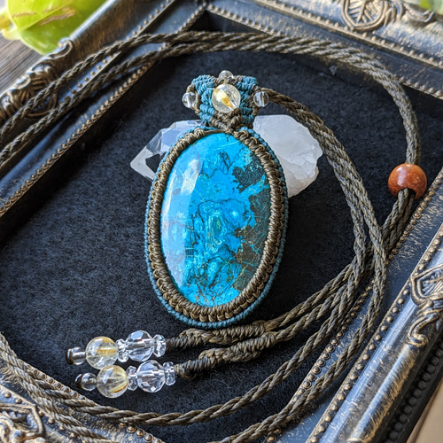 ☆クリソコラ☆マクラメ編みネックレス・マクラメネックレス